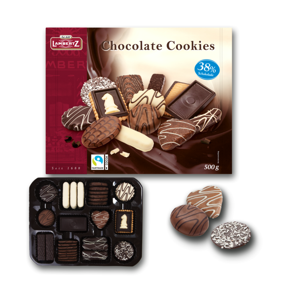 Lambertz - Biscoitos Sortidos c Chocolate Cookies 500g - Stuttgart